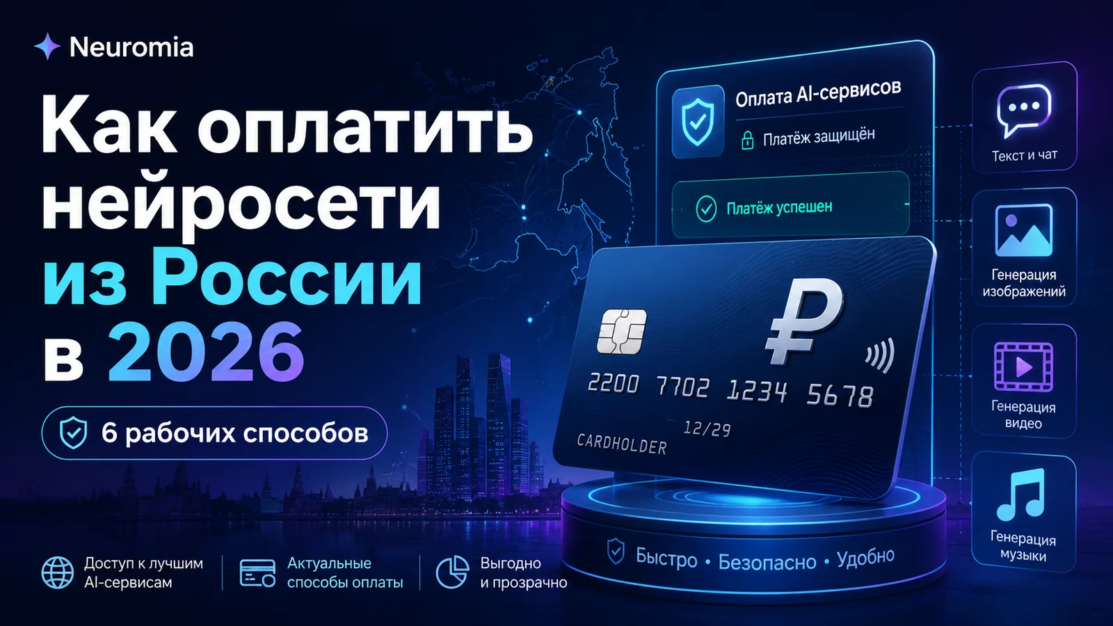 Как оплатить нейросети из России в 2026 году: 6 рабочих способов